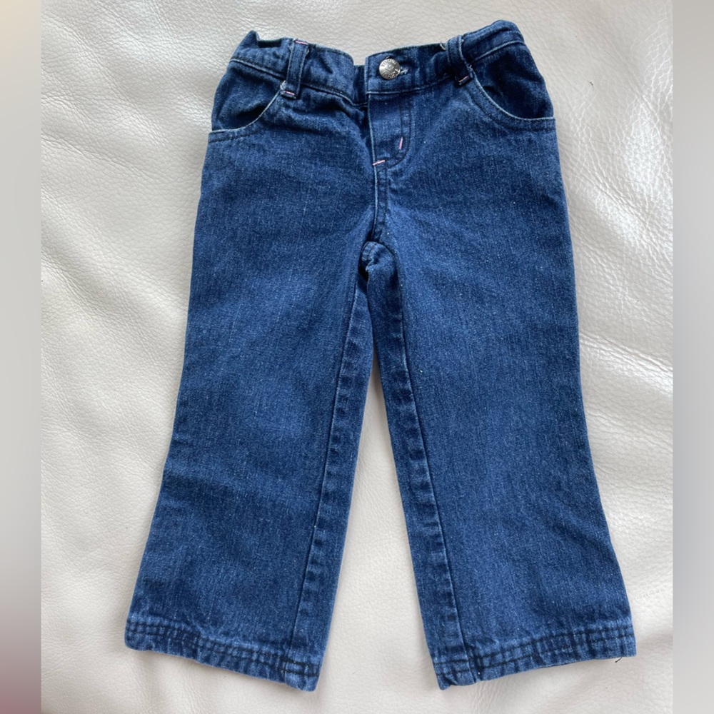 10/$30💥Vintage Y2K Flared Boot Cut Jeans, Medium-Dark Wash, Elastic Waist